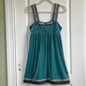 Free People aqua Scandinavian Snowflake dress M